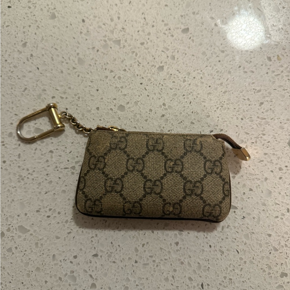 Gucci Beige GG Canvas Key Holder